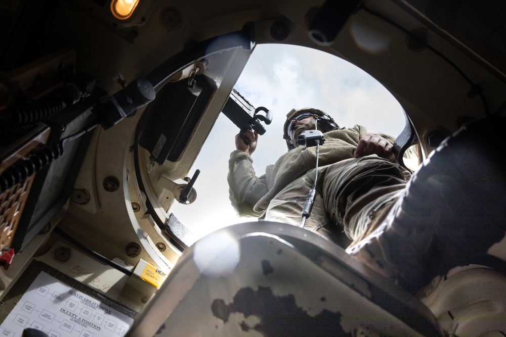 B Battery, 1st Battalion, 201st Field Artillery Regiment reacts to contact and shoots illumination rounds during Northern Strike 2024