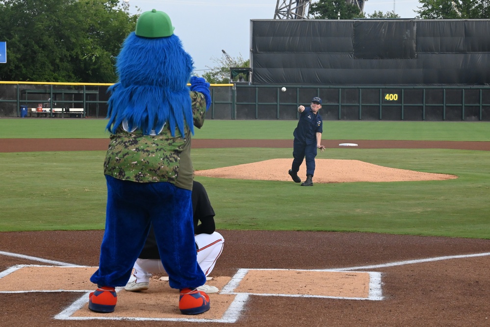 Coast Guard night at the Norfolk Tides game