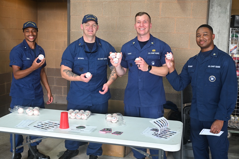 Coast Guard night at the Norfolk Tides game