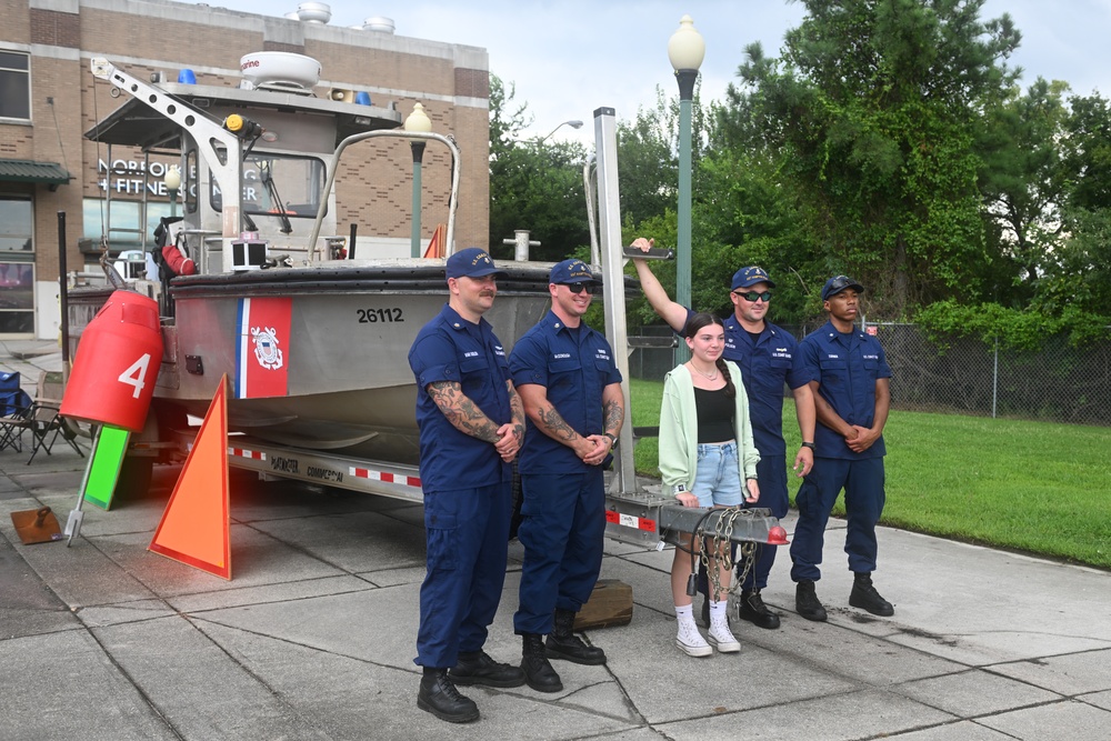 Coast Guard night at the Norfolk Tides game