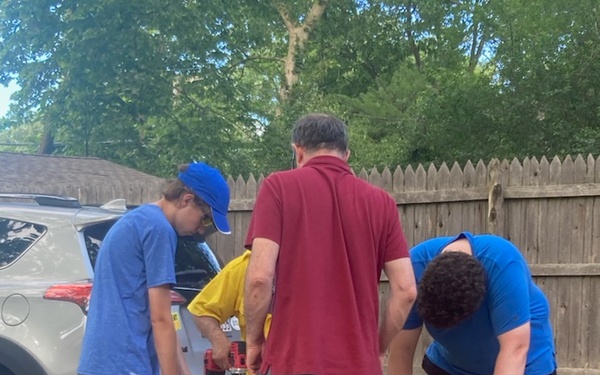 NAVFAC PWD Great Lakes and Troop 46 Eagle Scout Service Project to Install Wood Duck Nesting Boxes and Park Bench