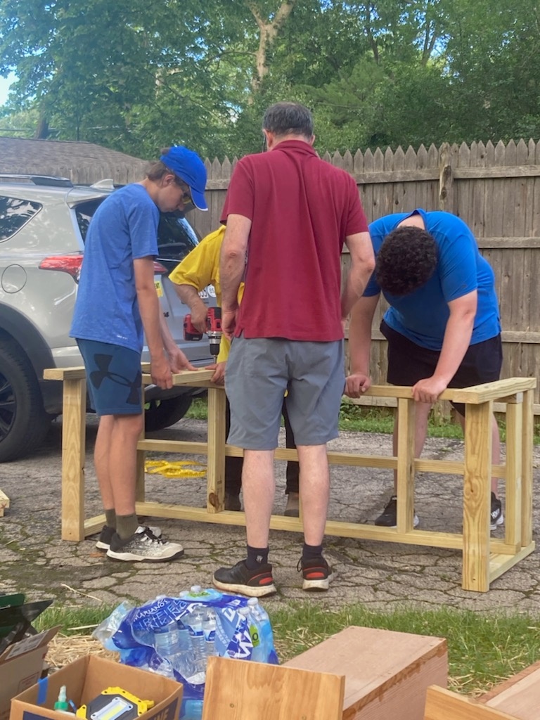 NAVFAC PWD Great Lakes and Troop 46 Eagle Scout Service Project to Install Wood Duck Nesting Boxes and Park Bench