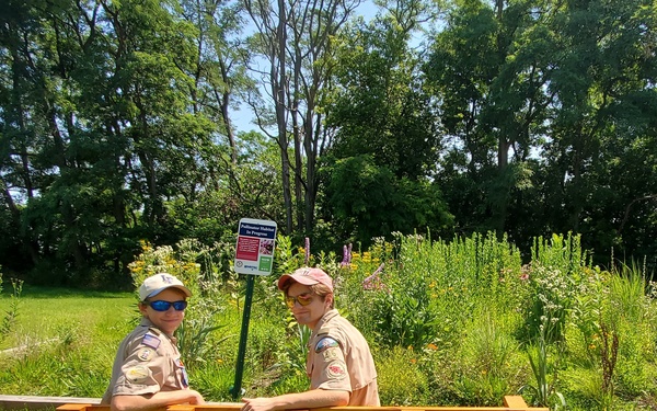 NAVFAC PWD Great Lakes and Troop 46 Eagle Scout Service Project to Install Wood Duck Nesting Boxes and Park Bench