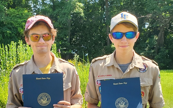 NAVFAC PWD Great Lakes and Troop 46 Eagle Scout Service Project to Install Wood Duck Nesting Boxes and Park Bench