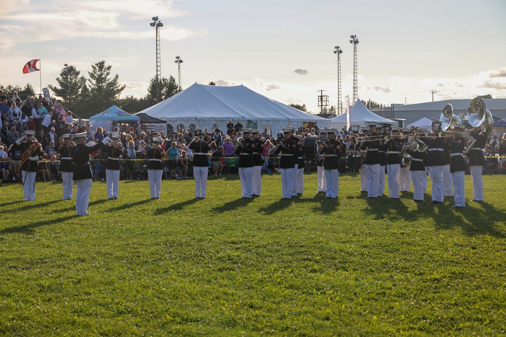 Lights, Camera, Music: The 2nd Marine Aircraft Wing (MAW) Band performs at the Fergus Scottish Festival &amp; Highland Games