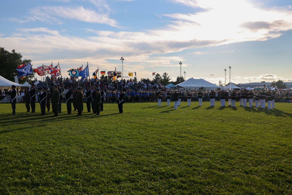 Lights, Camera, Music: The 2nd Marine Aircraft Wing (MAW) Band performs at the Fergus Scottish Festival &amp; Highland Games