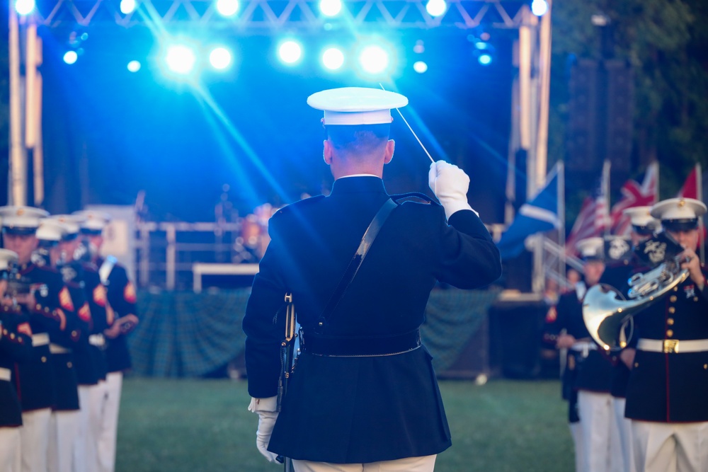 Lights, Camera, Music: The 2nd Marine Aircraft Wing (MAW) Band performs at the Fergus Scottish Festival &amp; Highland Games