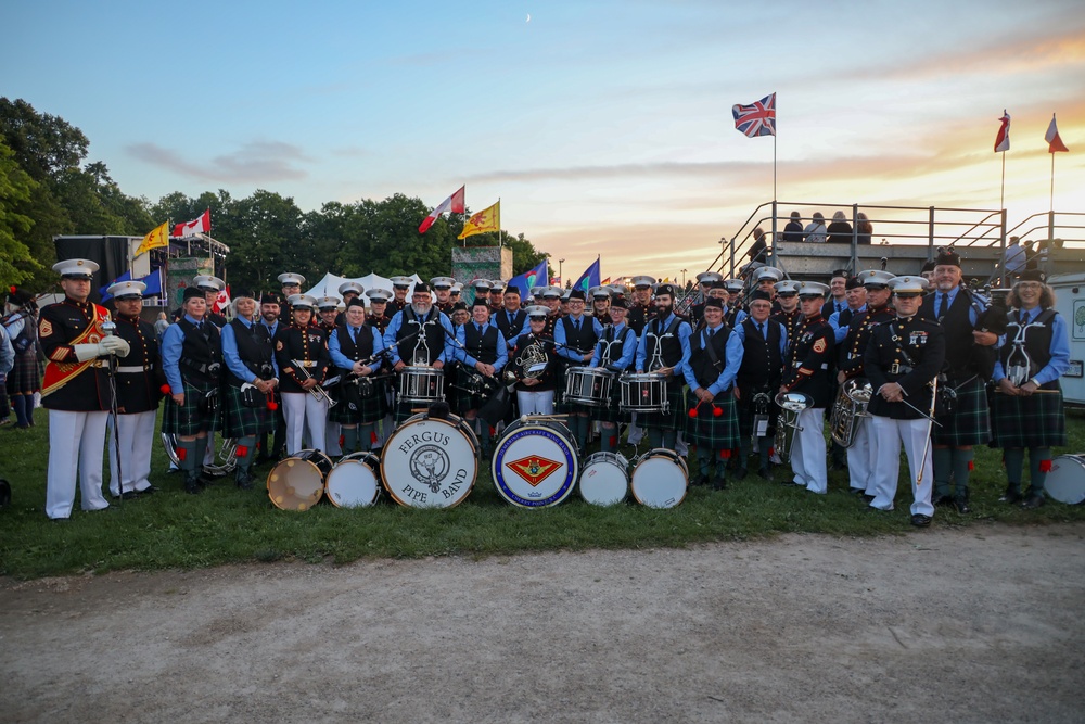Lights, Camera, Music: The 2nd Marine Aircraft Wing (MAW) Band performs at the Fergus Scottish Festival &amp; Highland Games