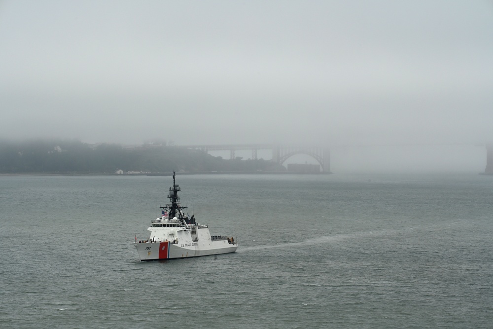 U.S. Coast Guard Cutter Waesche returns home following a 120-day Indo-Pacific patrol