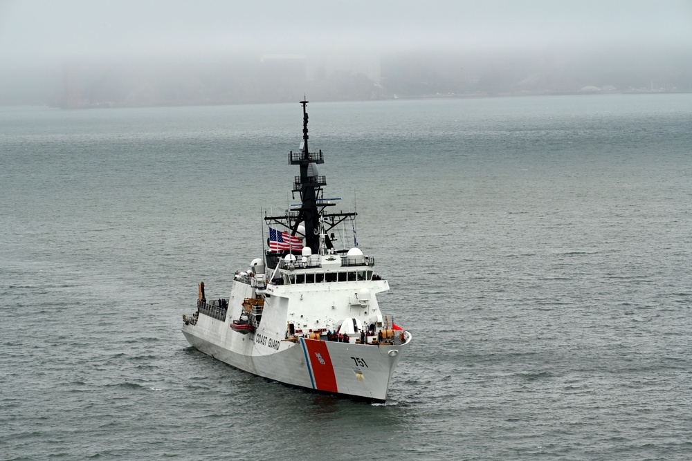 U.S. Coast Guard Cutter Waesche returns home following a 120-day Indo-Pacific patrol