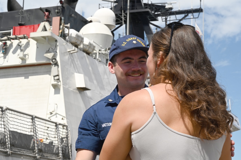 U.S. Coast Guard Cutter Waesche returns home following a 120-day Indo-Pacific patrol