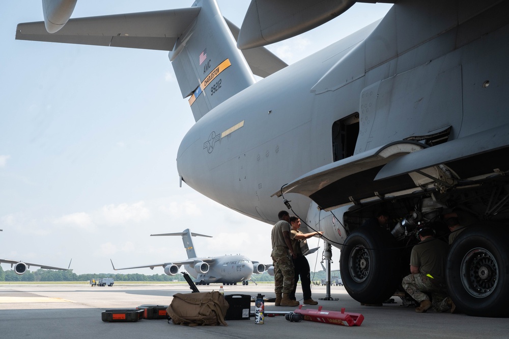 C-17 returns to JB Charleston following Tropical Storm Debby