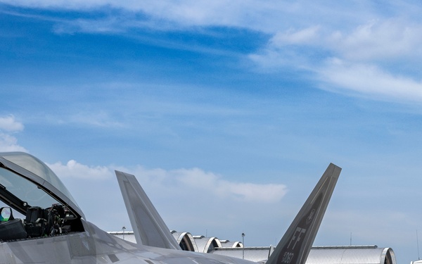U.S. F-22s Land at Mactan–Benito Ebuen Air Base, Philippines during DFE operations