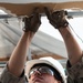 US Navy Seabees work at a construction site in Cartagena, Colombia