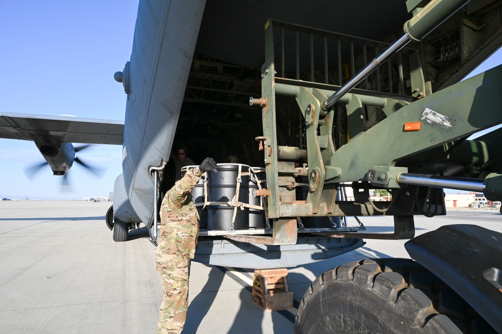 521st CRS loads 41st Airlift Wing C-130 during Exercise Bamboo Eagle 24-3