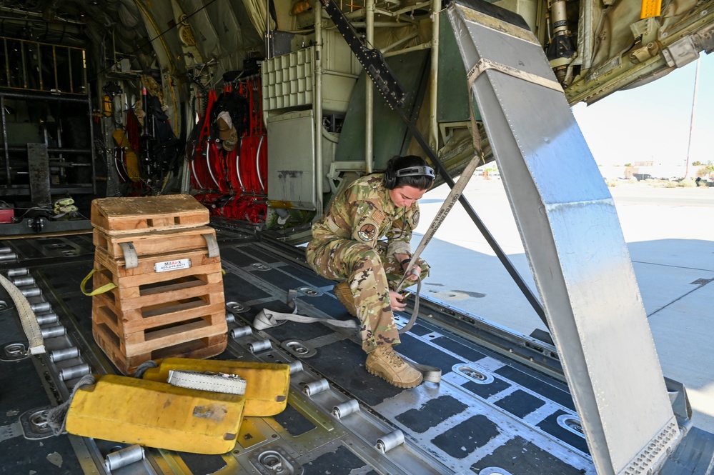 521st CRS loads 41st Airlift Wing C-130 during Exercise Bamboo Eagle 24-3