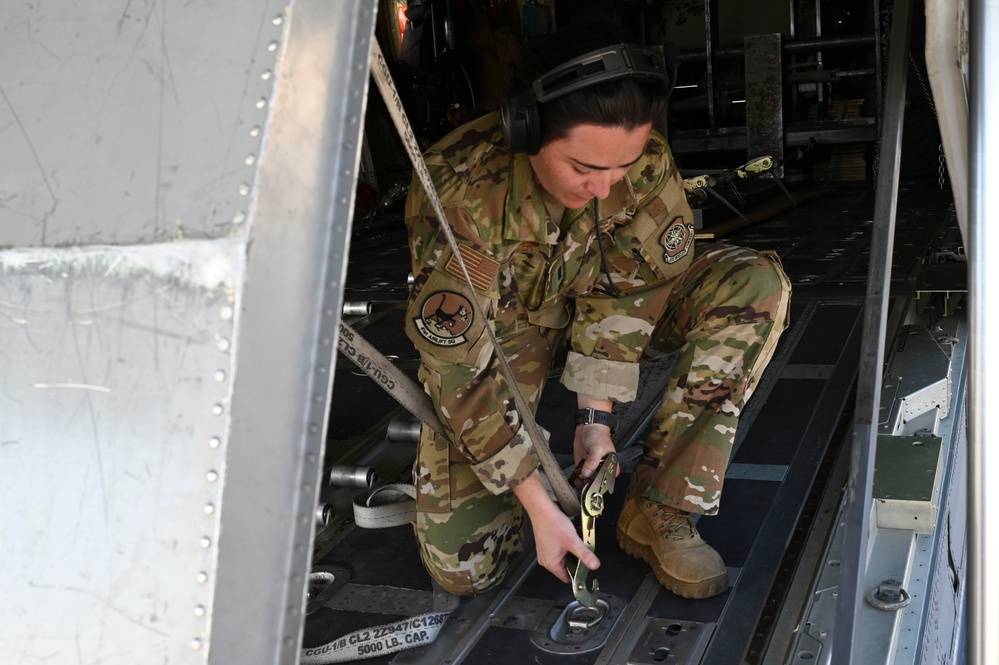 521st CRS loads 41st Airlift Wing C-130 during Exercise Bamboo Eagle 24-3