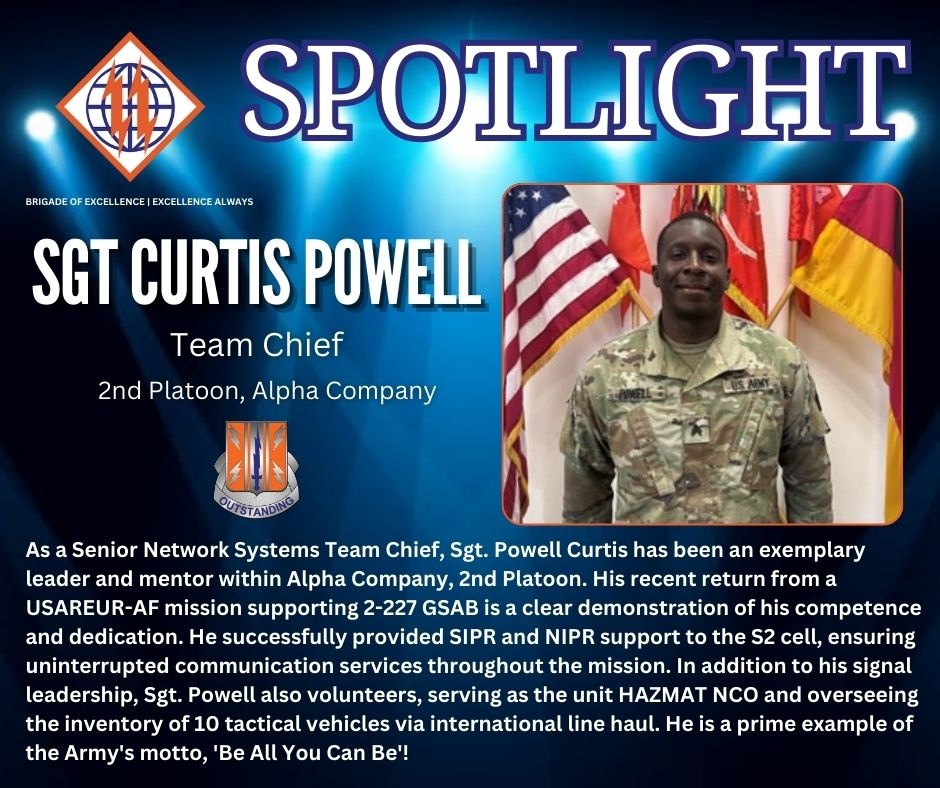 2d TSB Spotlight: Sgt. Curtis Powell