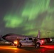 127th Wing tankers under the Northern Lights