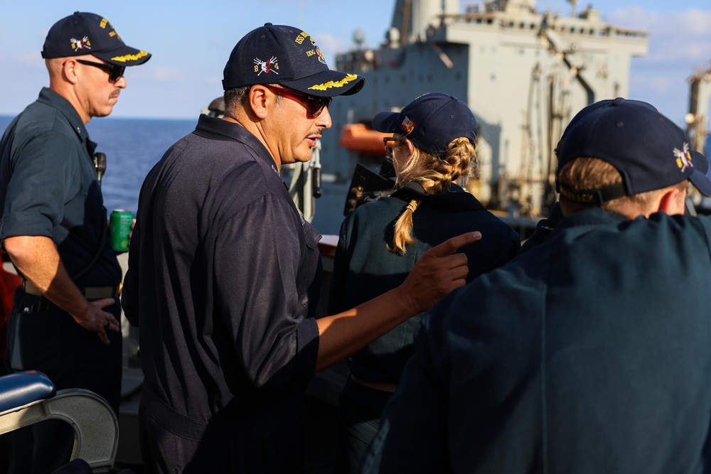 USS Bulkeley executes a Replenishment-at-Sea