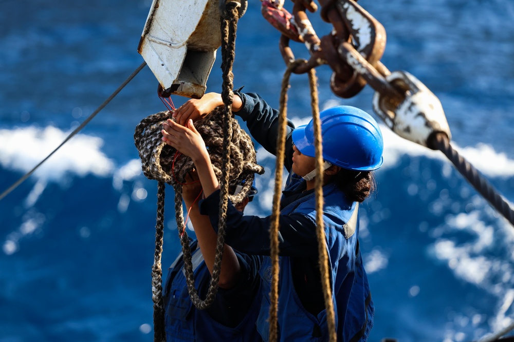 USS Bulkeley executes a replenishment-at-sea