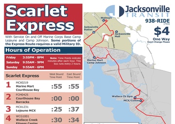 City Bus Route Offers Patrons Affordable Transportation between Camp Lejeune and Jacksonville