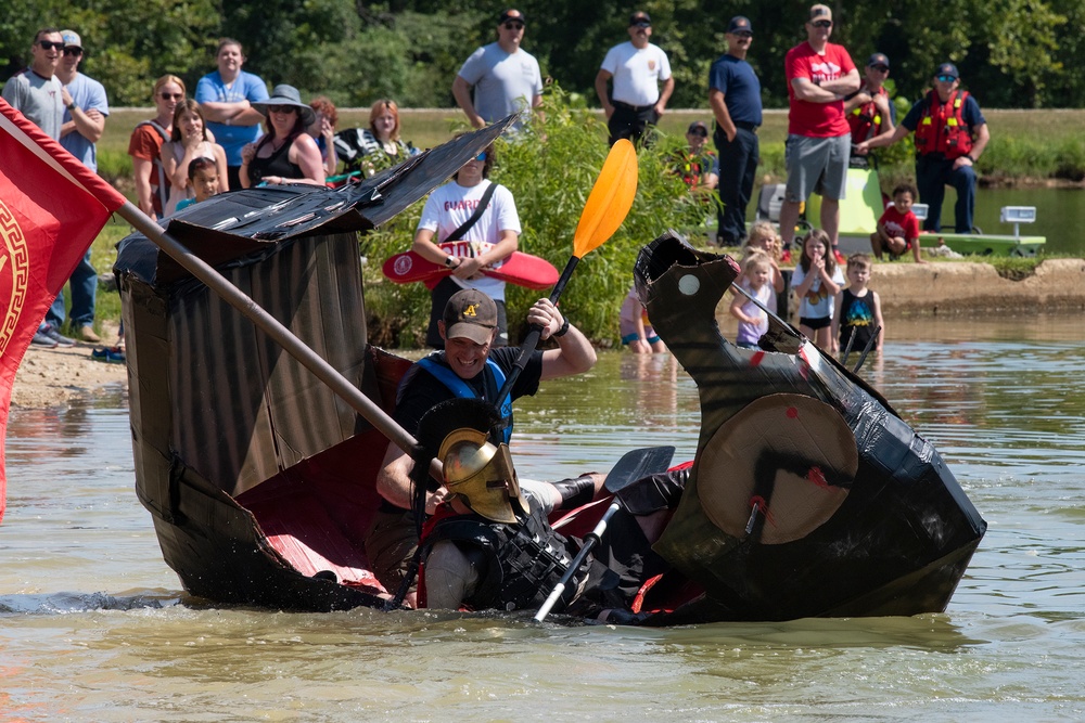 FMWR hosts Cardboard Boat Race