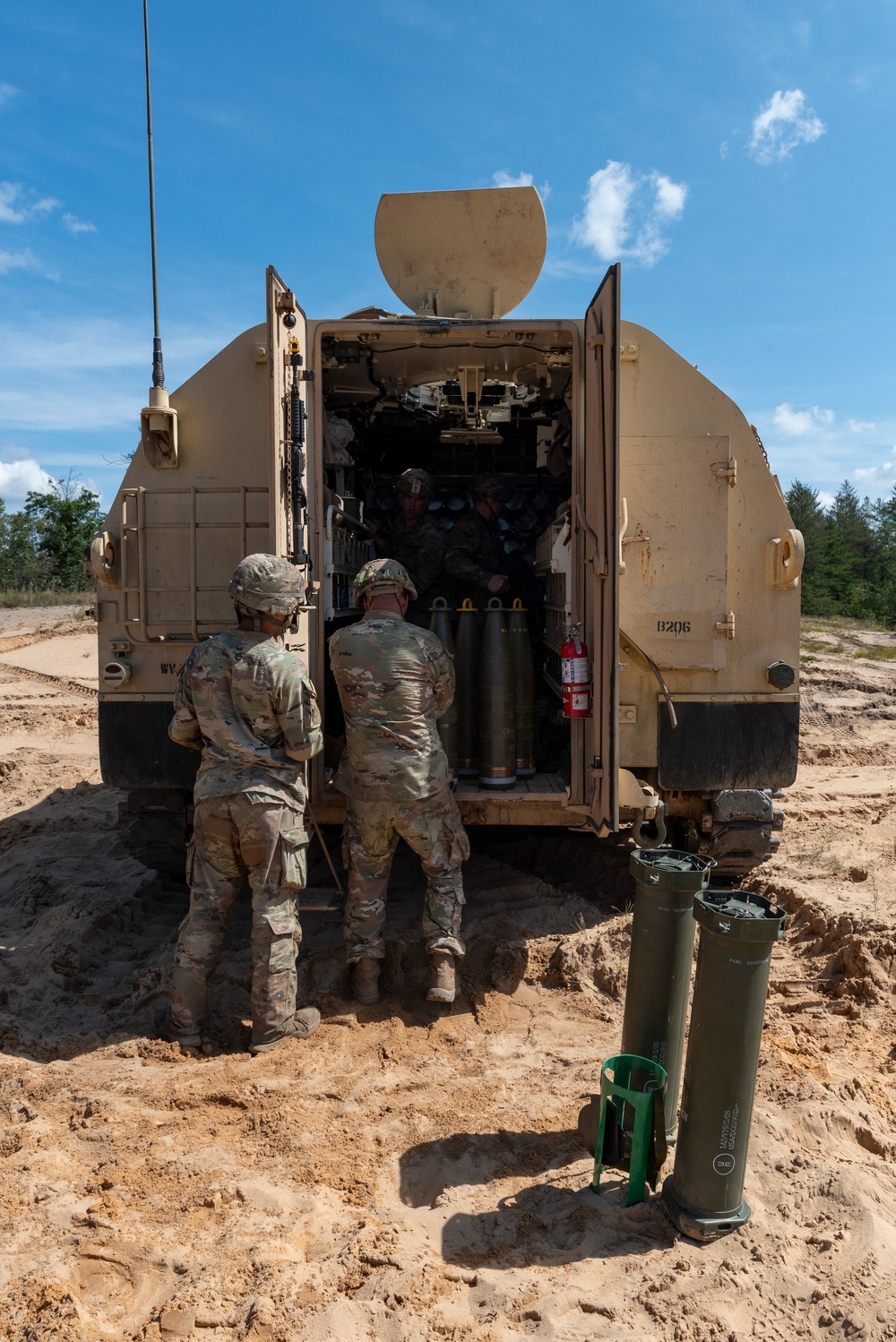 Soldiers with the 1-201st Field Artillery Regiment train at Exercise Northern Strike 24-2