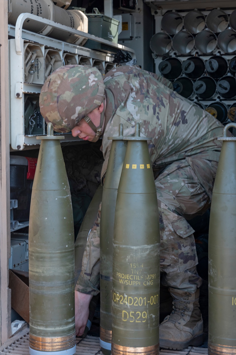 Soldiers with the 1-201st Field Artillery Regiment train at Exercise Northern Strike 24-2