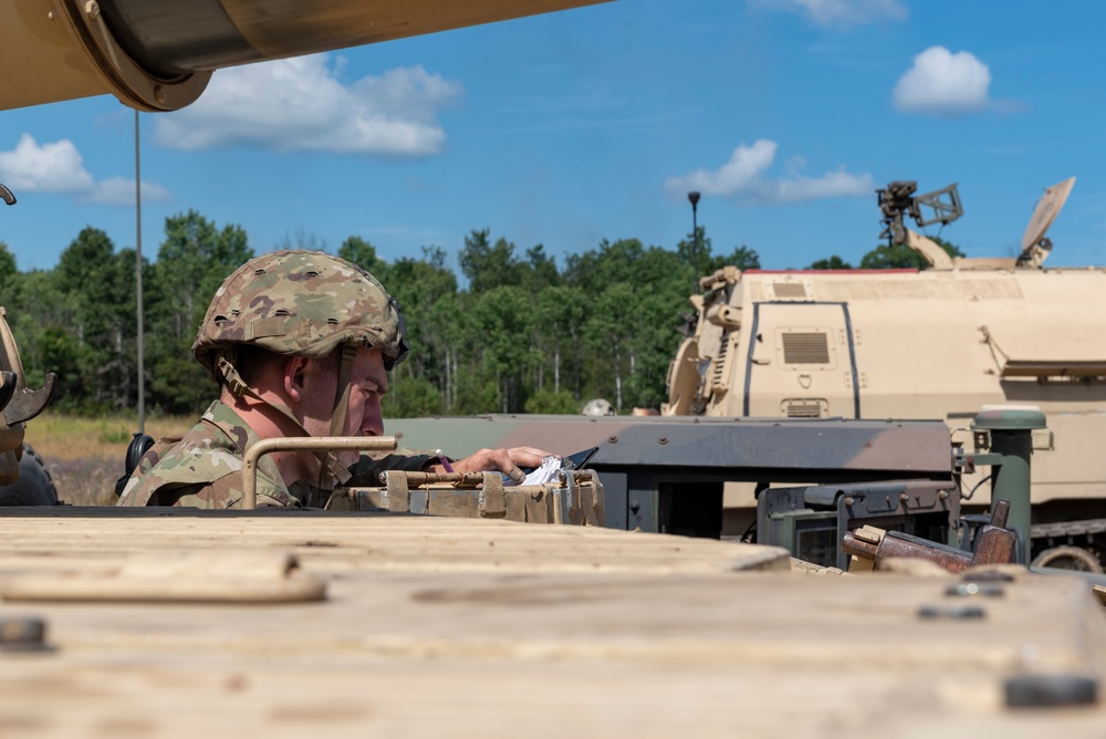 Soldiers with the 1-201st Field Artillery Regiment train at Exercise Northern Strike 24-2