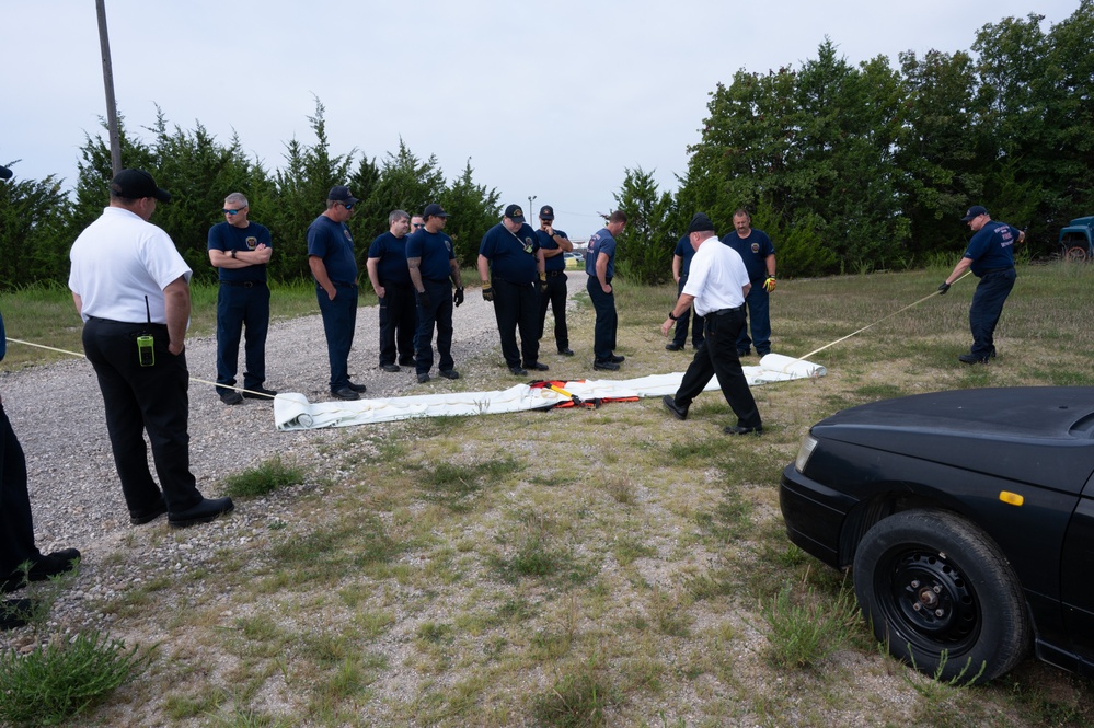 Fort Leonard Wood firefighters train with new equipment designed to suppress EV fires