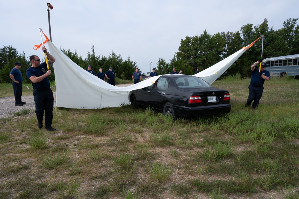 Fort Leonard Wood firefighters train with new equipment designed to suppress EV fires