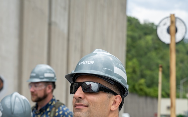 USACE member looks off into distance