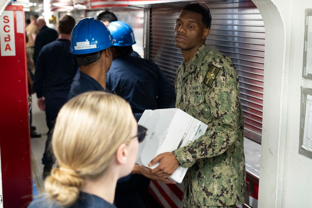 USS Bataan Sailors Conduct Working Party