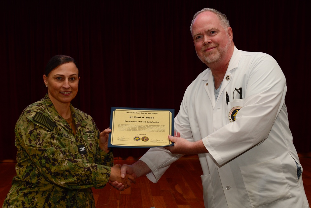 Over 40 Naval Medical Center San Diego providers receive 100% patient satisfaction