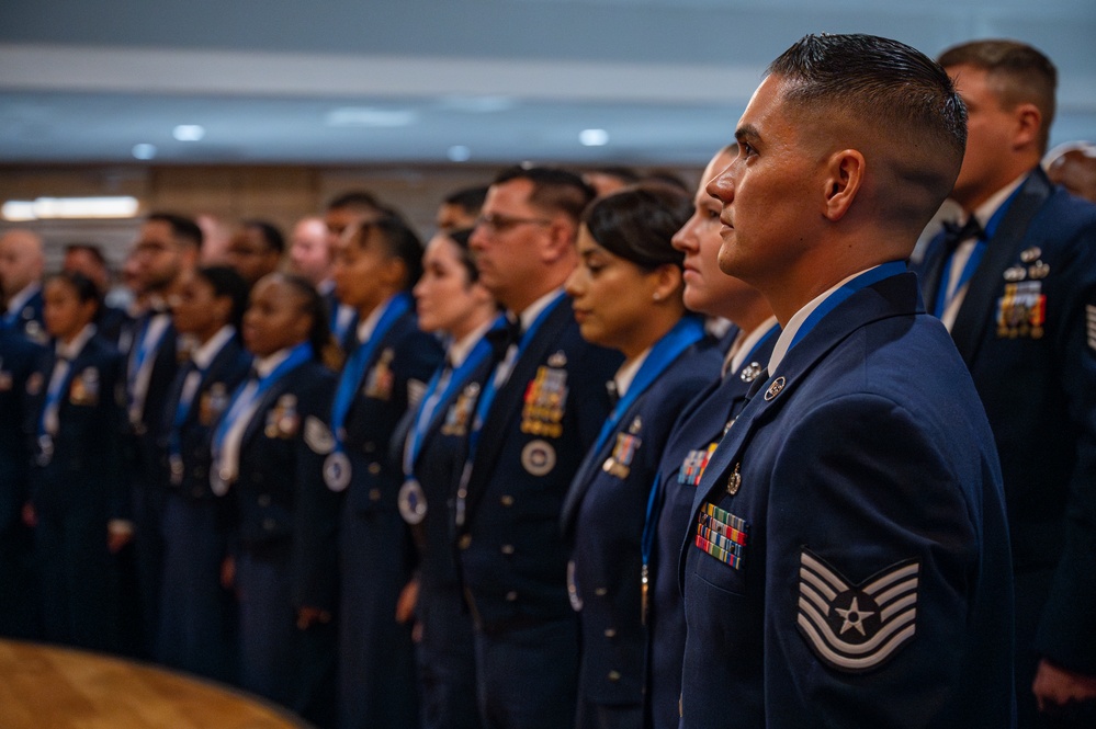 Team Tyndall welcomes new SNCOs during an induction ceremony