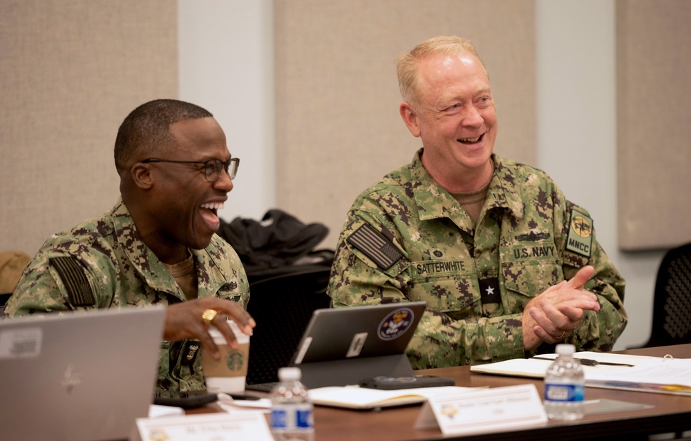 My Navy Career Center leaders hold discussions at the Naval Postgraduate School