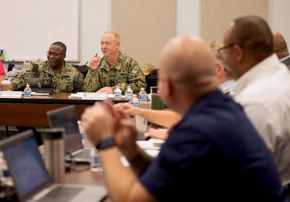 My Navy Career Center leaders hold discussions at the Naval Postgraduate School