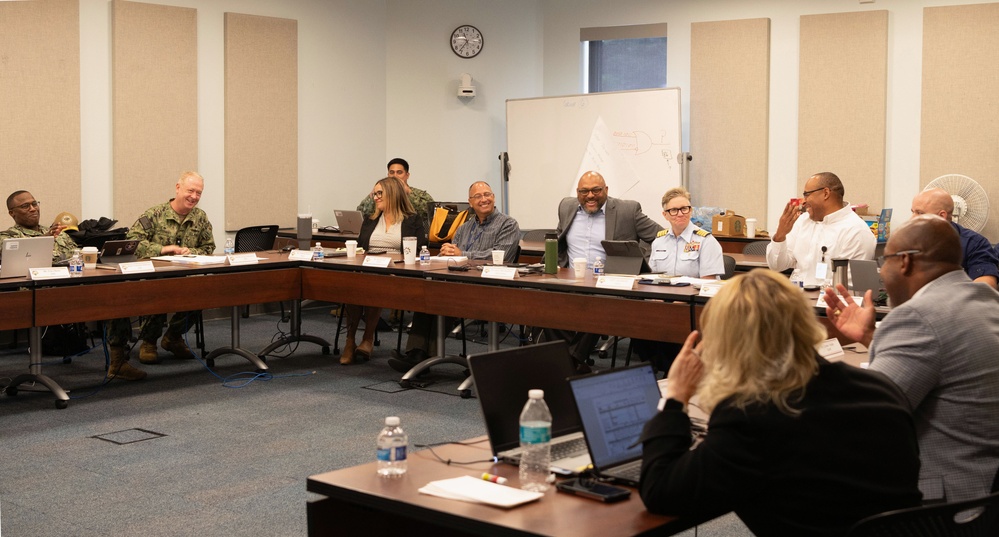 My Navy Career Center leaders hold discussions at the Naval Postgraduate School