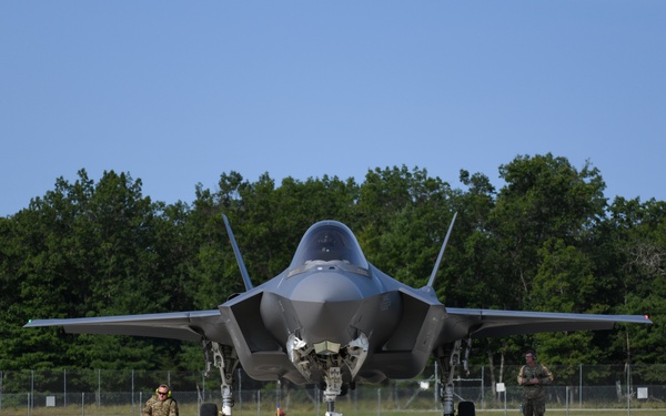 F-35’s historic first arrival at the Alpena Combat Readiness Training Center