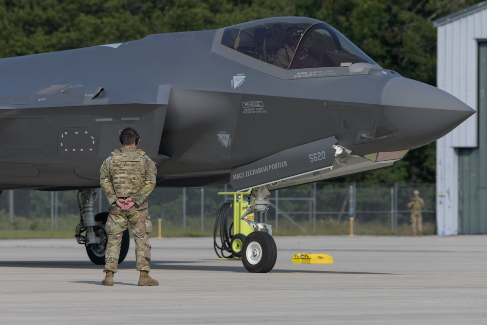 F-35’s historic first arrival at the Alpena Combat Readiness Training Center