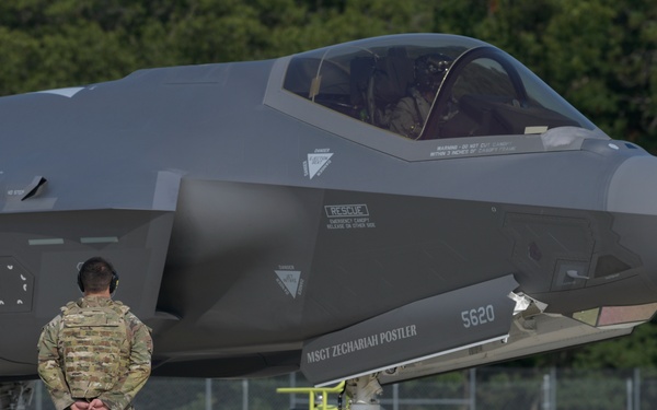 F-35’s historic first arrival at the Alpena Combat Readiness Training Center