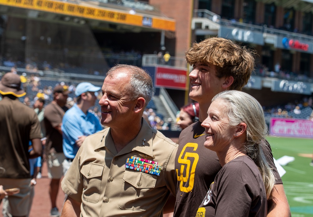 3rd MAW commanding general throws Padres first pitch
