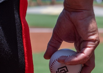 3rd MAW commanding general throws Padres first pitch