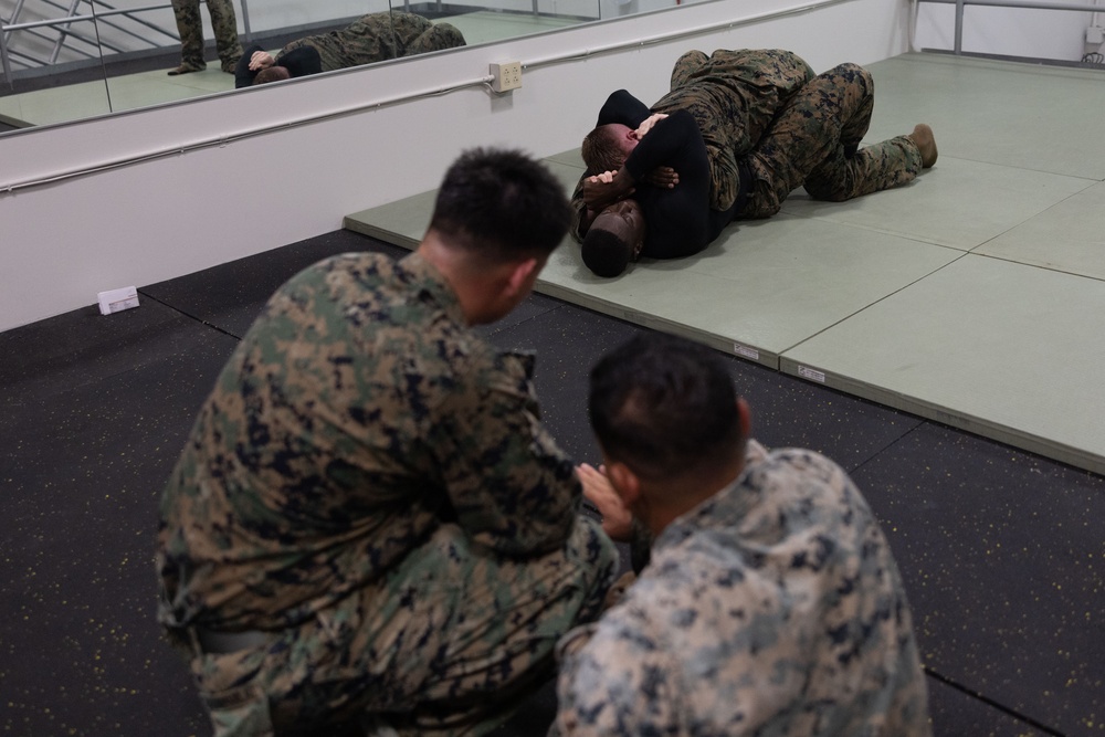 Camp Blaz Marines participate in MCMAP belt advancement course