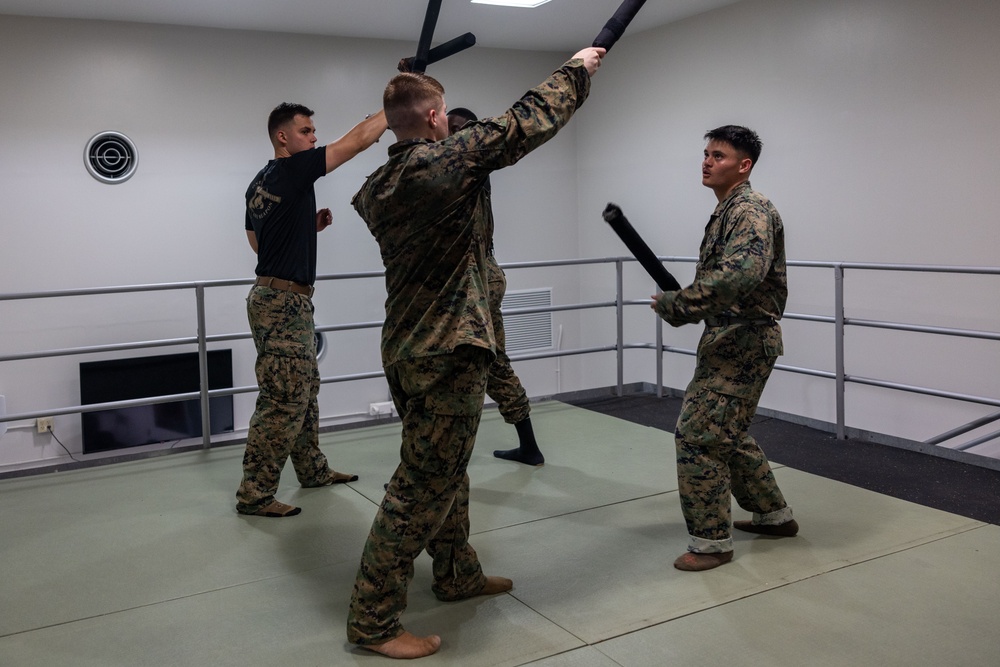 Camp Blaz Marines participate in MCMAP belt advancement course
