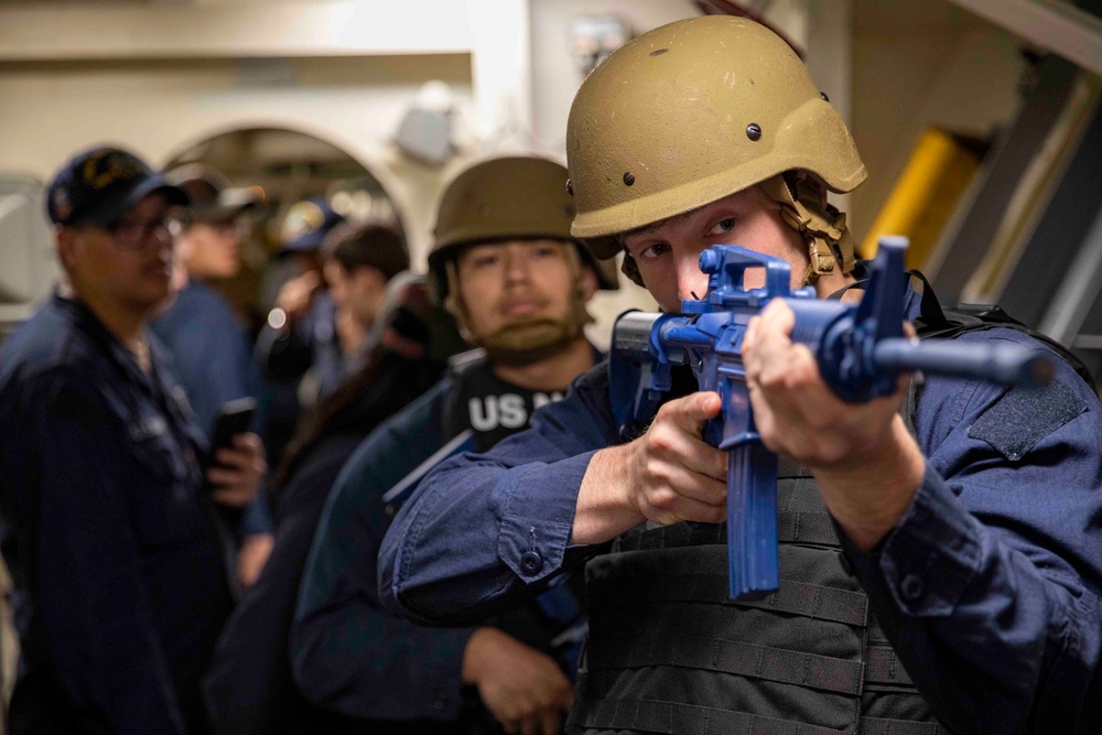 USS Ralph Johnson Conducts ATTT Drill