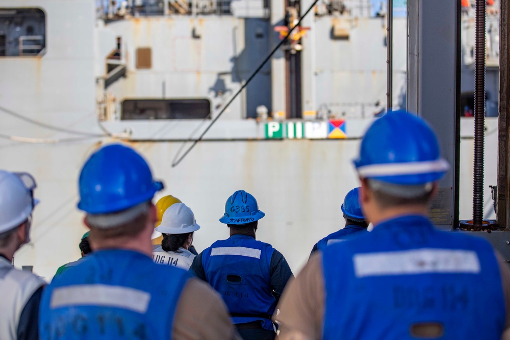 USS Ralph Johnson Conducts Replenishment at Sea with USNS Cesar Chavez