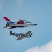 The U.S. Air Force F-16 Viper Demonstration Team performs at the Dayton International Airshow