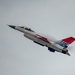 The U.S. Air Force F-16 Viper Demonstration Team performs at the Wright-Patterson Air Force Base F-16 50th anniversary event